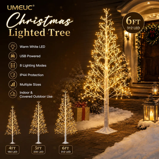 Christmas Lighted Tree With USB Power And Eight Lighting Modes