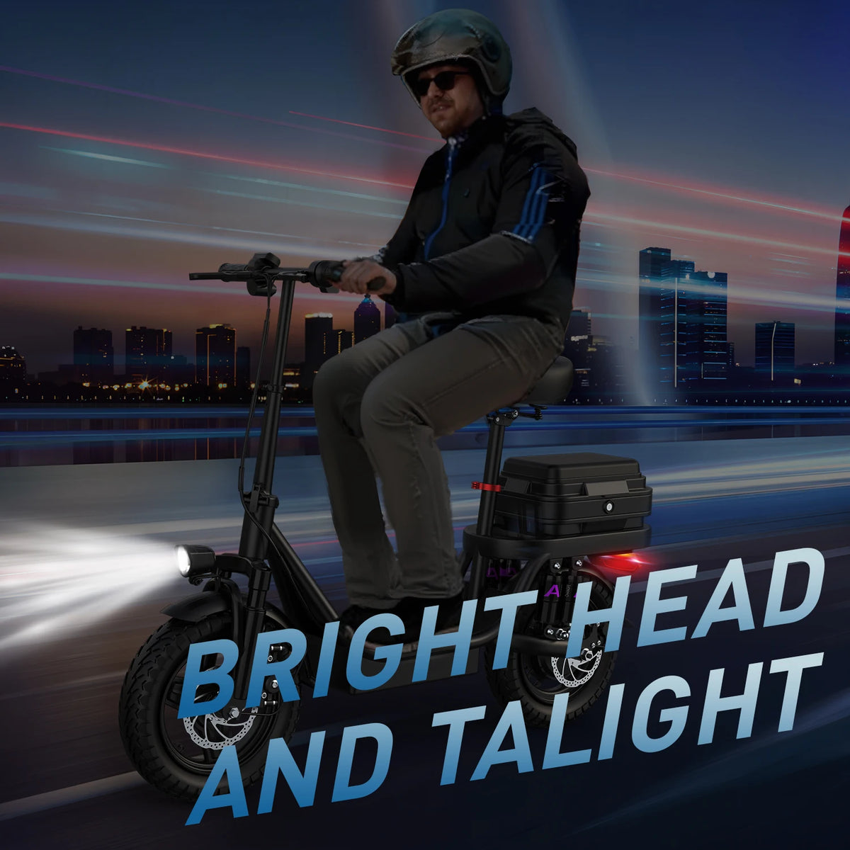 UPlee GQ8 Electric Bike For Adults 500W Scooter EBike 3-Riding Modes With 14" Fat Tire 48V 15AH LED College Students Commuters & Urban Riding E-Bike