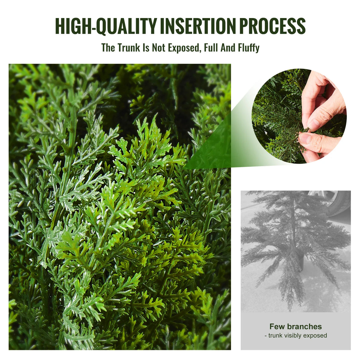 SucceBuy Artificial Cedar Topiary Trees for Indoor Outdoor Decor