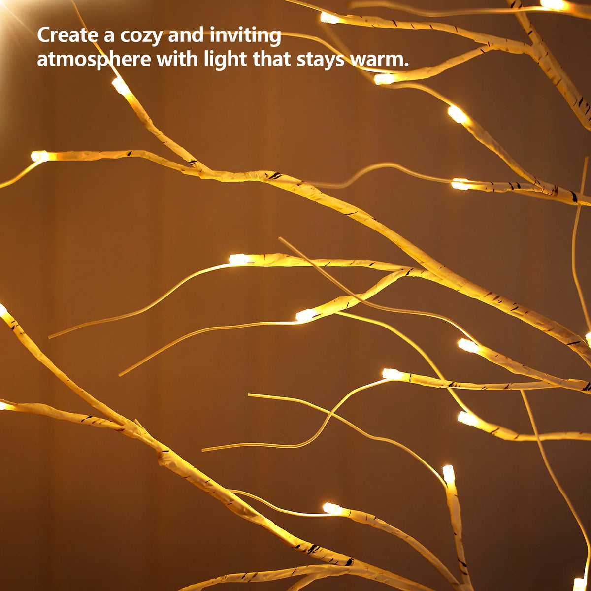 DR.PLANZEN Lighted Birch Tree for Seasonal Home Decor