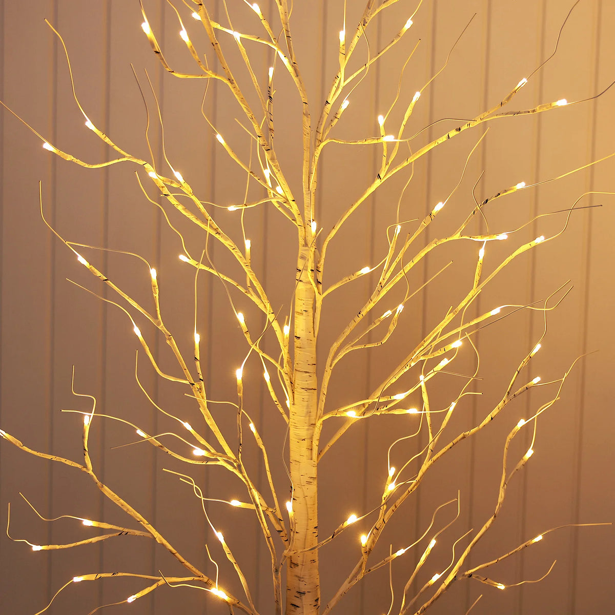 DR.PLANZEN Lighted Birch Tree for Seasonal Home Decor