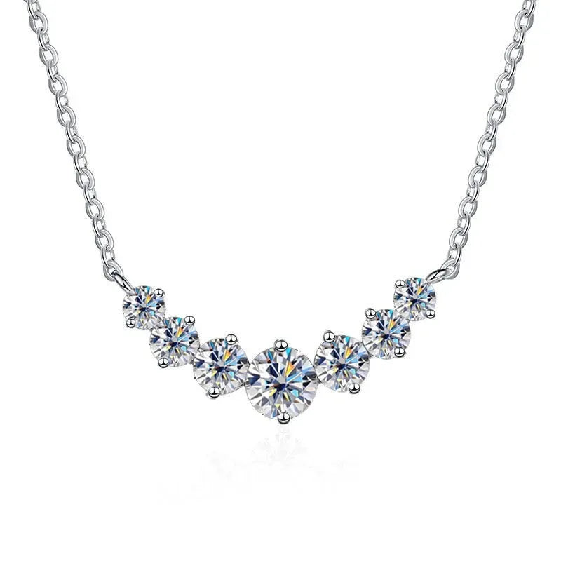 Moissanite Necklace in 925 Sterling Silver for Elegant Gifting