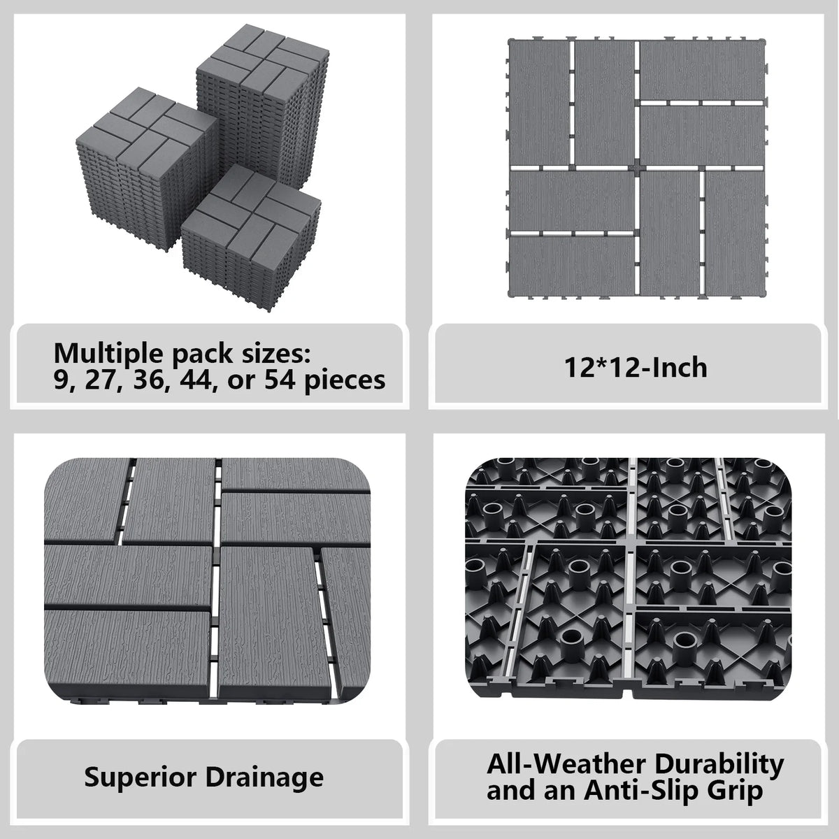 Interlocking Outdoor Deck Tiles For Patios, Balconies, And Poolside
