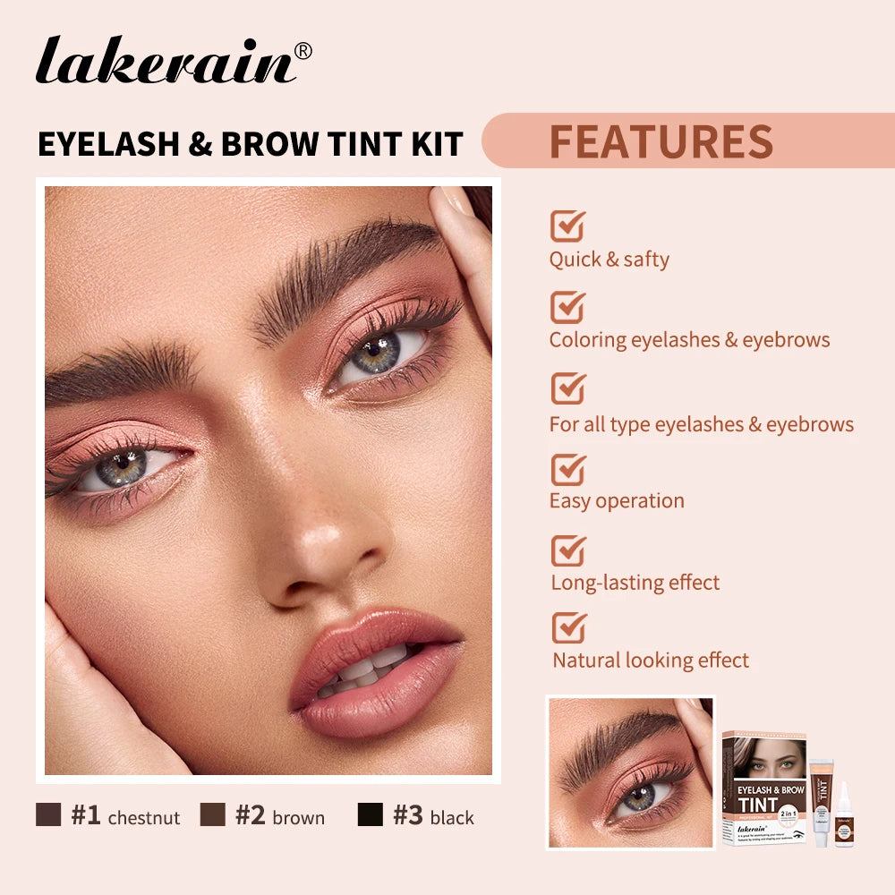 Lakerain Eyelash And Brow Tint Kit For Easy DIY Use