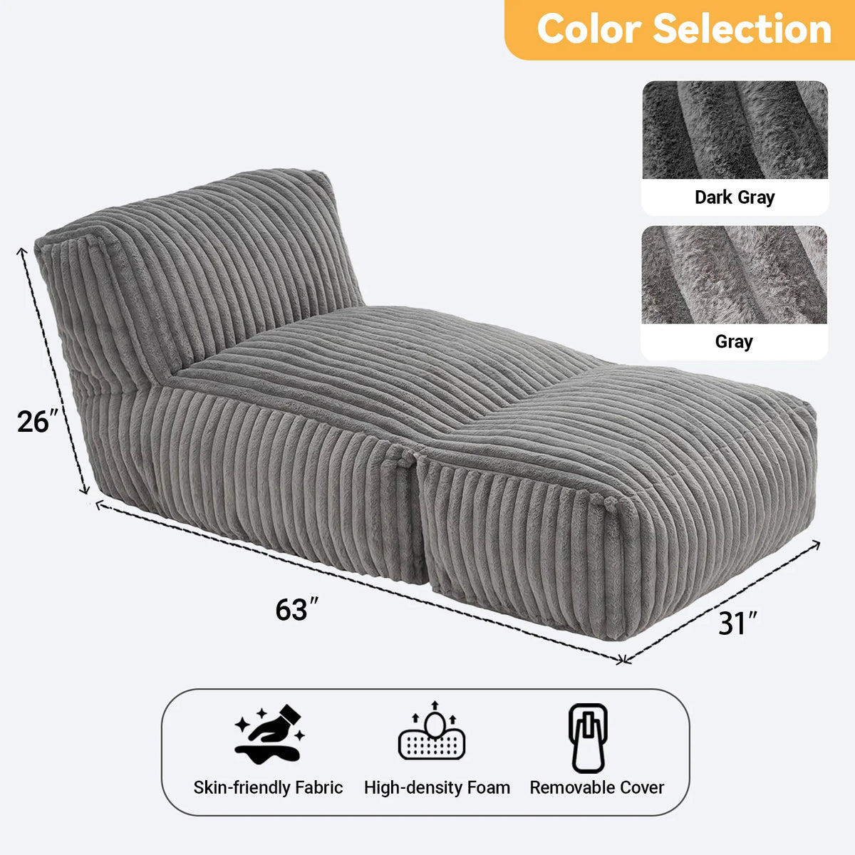 Folding Sofa Bed Convertible Sleeper Chair With Back Support