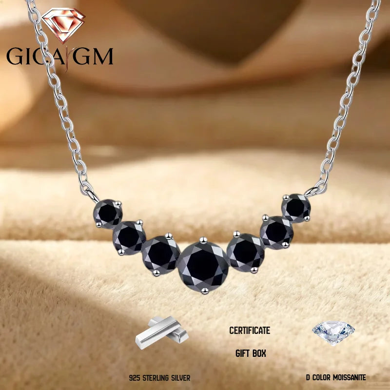 Moissanite Necklace in 925 Sterling Silver for Elegant Gifting