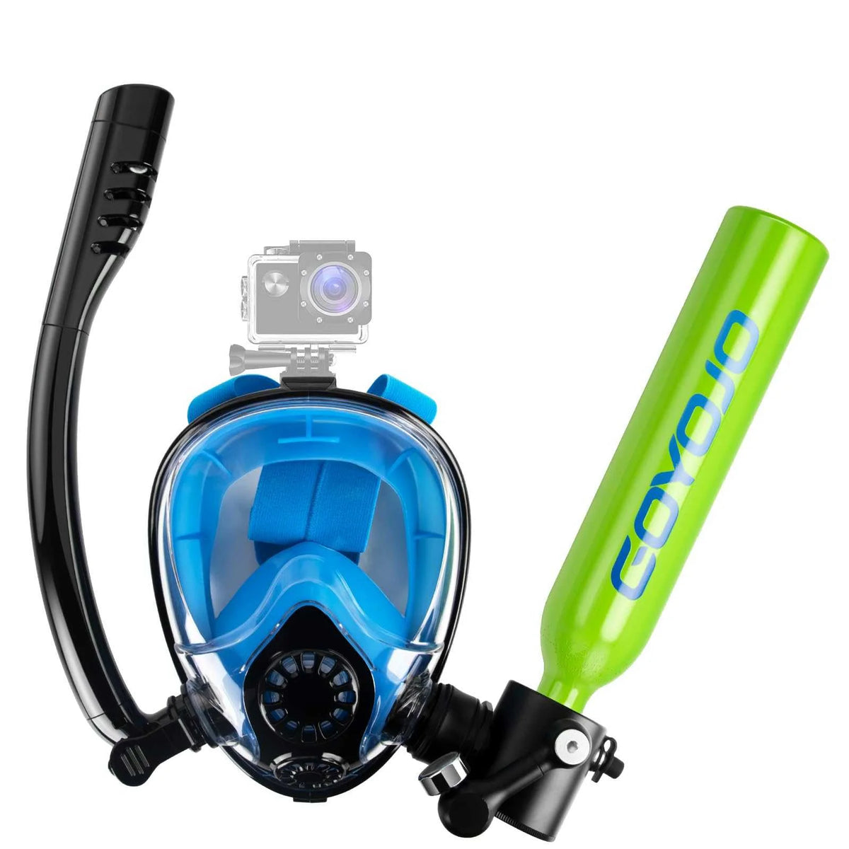GOYOJO Portable Diving Tank With Snorkel Mask Underwater Breathing System