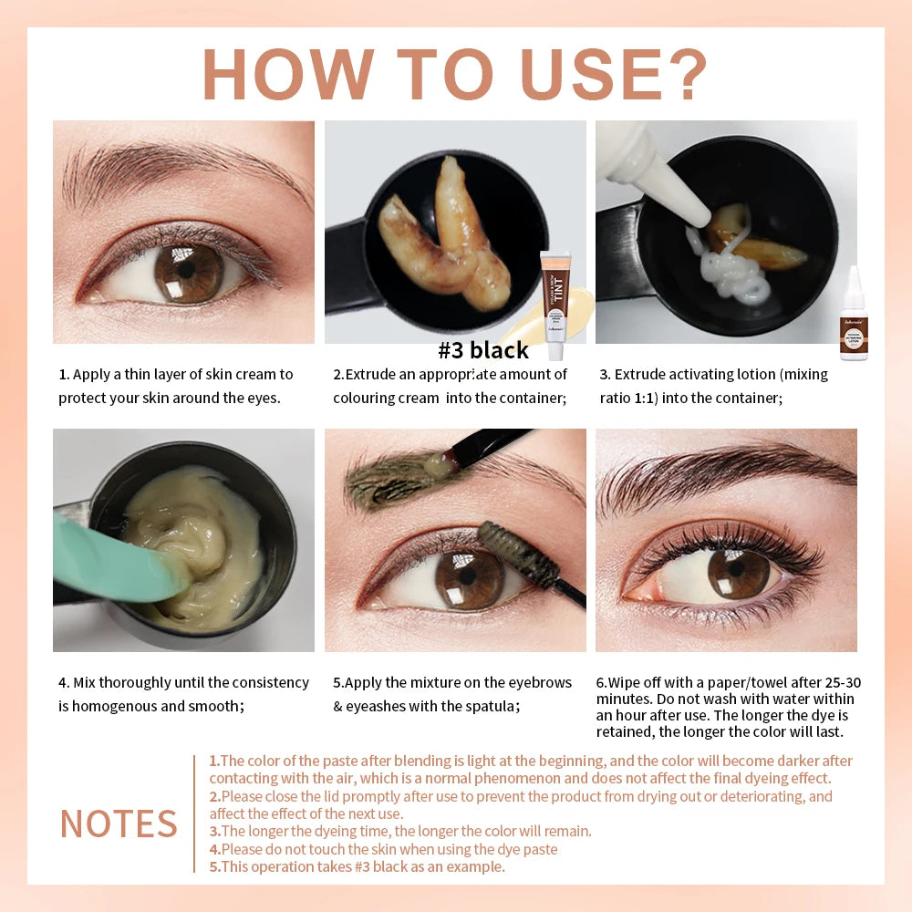 Lakerain Eyelash And Brow Tint Kit For Easy DIY Use