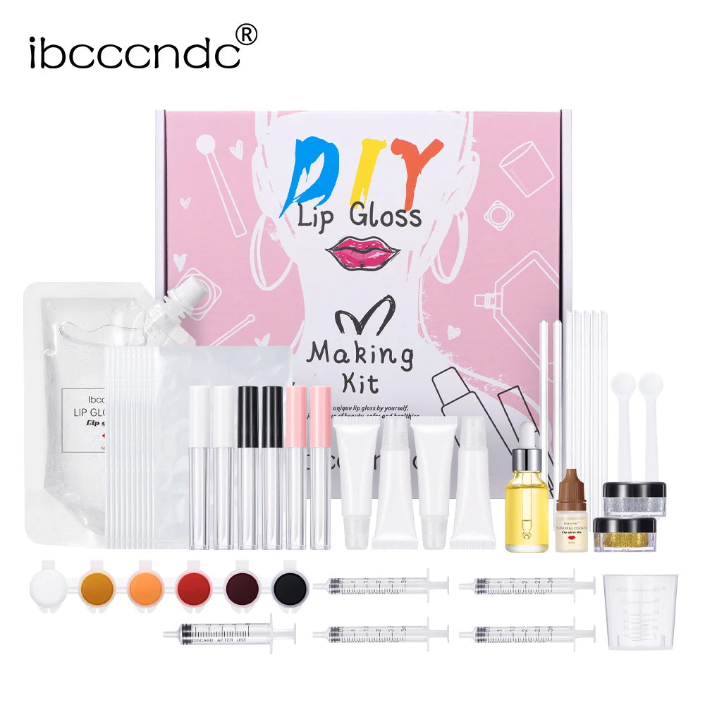 ibcccndc DIY Lip Gloss Making Kit With Nourishing Cosmetic Base
