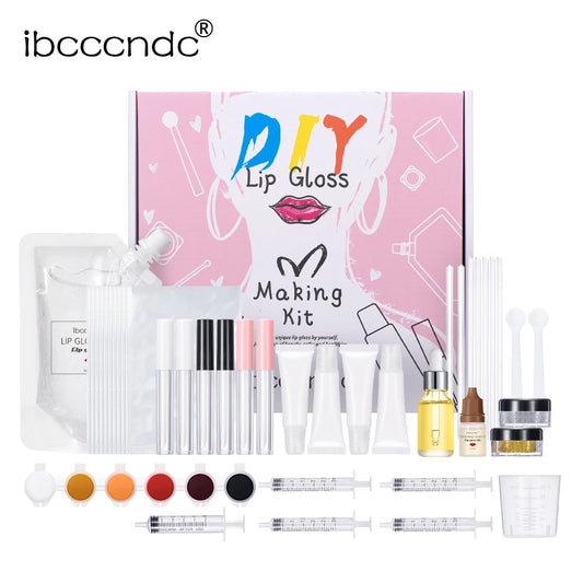ibcccndc DIY Lip Gloss Making Kit With Nourishing Cosmetic Base