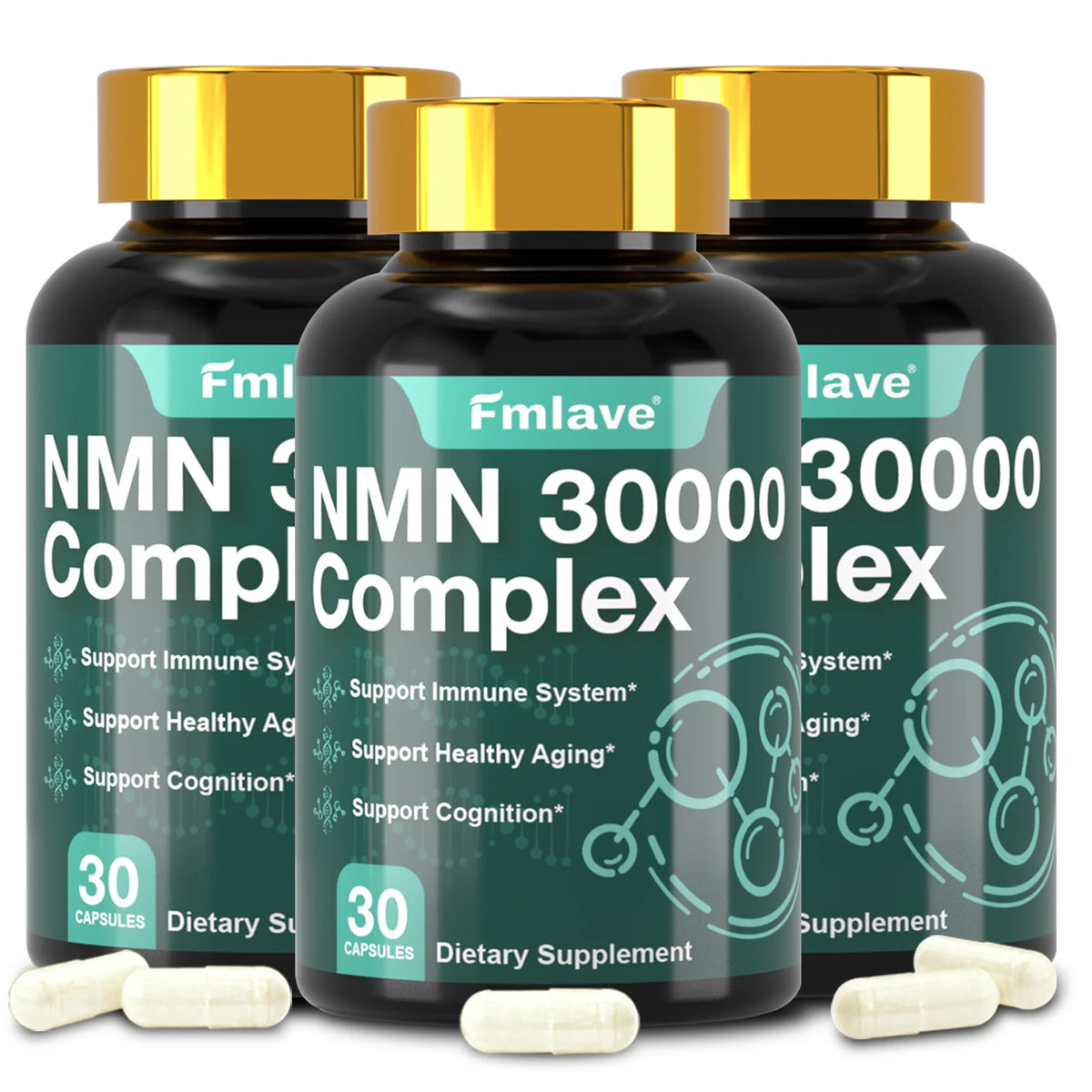 Fmlave NMN (Nicotinamide Mononucleotide) - 99% Pure | Ergothioneine  300mg,30 Servings,  for Increased NR Levels & Healthy Aging